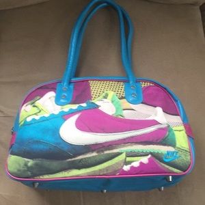 Nike Turquoise, Purple, White Gym/Hand Bag